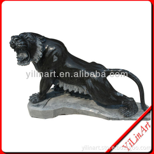 Black Marble Walking Lion Statue YL-D251